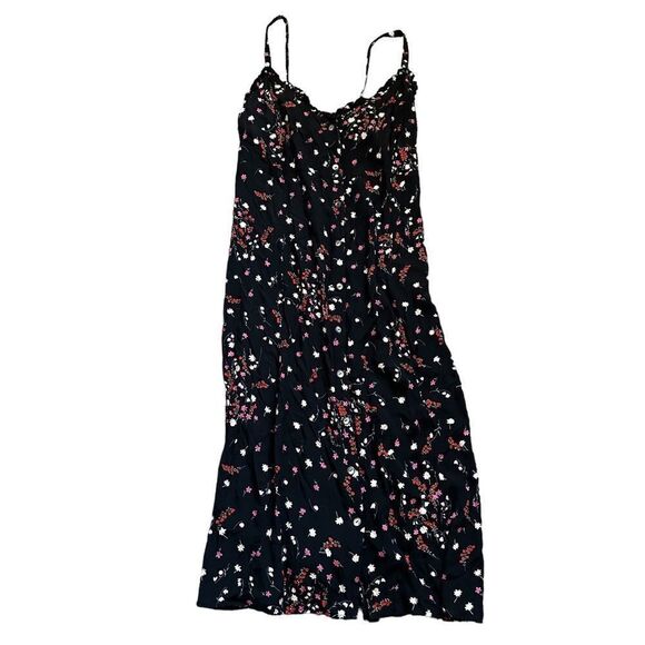 ASOS Floral Boho Cami Frilly Casual Relaxed Romantic Midi Sundress - Picture 6 of 6